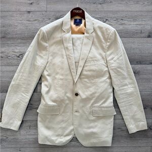 J. Crew Men's Light Cream Single-Breasted Suit